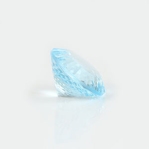 ได้รับการรับรองว่าเป็นสีฟ้าบุษราคัมหลวมจี้สีฟ้าตัดเว้ารอบสำหรับทำเครื่องประดับอัญมณีบุษราคัมสีฟ้า - Product Image 4