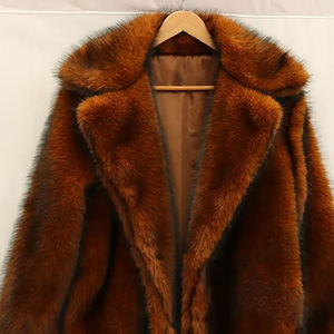 Manteau long en fausse fourrure à manches longues, décontracté, tendance, pour femmes, hiver, haute qualité - Product Image 4