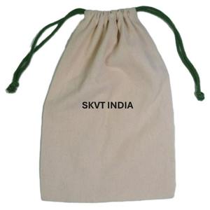 Sacs à cordon personnalisés en coton biologique 100% recyclable pour l'emballage de bijoux et l'utilisation de cadeaux/artisanat avec impression sérigraphique - Product Image 1