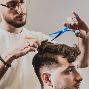 ชุดกรรไกรตัดผม4ชิ้นชุดกรรไกรตัดผมสีฟ้า - Product Image 5