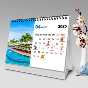 Hira Print Solutions 2025 Small <b>Desk</b> <b>Top</b> <b>Calendar</b> Digital Printing on Paper & Paperboard - Product Image 1