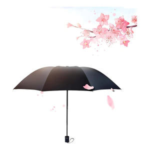 Sombrilla Floral con Protección UV y contra la Lluvia, Diseño de Tela Colorida - Colores Surtidos - Product Image 3