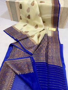 Custom Made Georgette Silk Sarees for Women Party Wear Clothing Designers <b>Fabric</b> Stores Nice <b>Purple</b> Colour - Product Image 3