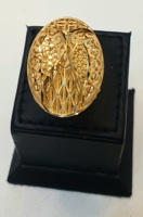 Parure de bijoux vintage plaqué or 24 carats, collier, boucles d'oreilles, bague, design à pompons, en alliage, pour femme, pour mariage et soirée, bijoux de mode