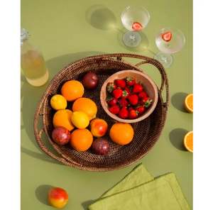 Panier Forme Restaurant Table Alimentaire Affichage Rotin Plateau De Service Hôtel Fournitures Personnalisé Décoratif Plateau De Service Style Moderne - Product Image 3