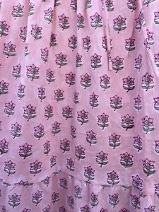 Indien main bloc coton robe femmes élégant Boho imprimé fleuri robe à la main personnalisé cadeau de mariée ODM approvisionnement - Product Image 5