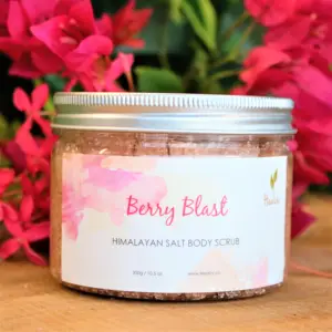 Scrub corpo al sale rosa dell'himalaya Berry Blast di Sana Naturals Premium quality exfoliate refresh revive relax skin
