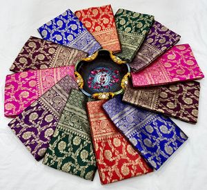 ผ้าแจ็คการ์ด pallu สวยดีไซเนอร์ล่าสุดใช้ได้ทั่วส่าหรี - Product Image 6