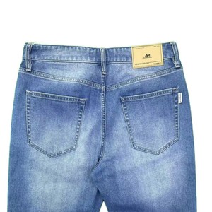 Venta al por mayor nueva moda elástico Regular tubo recto Streetwear transpirable sólido hombres Jeans pantalones primavera trabajo Deanim pantalón para la venta - Product Image 6