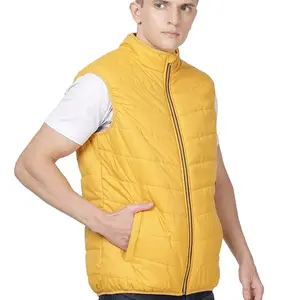 Einfarbig solide individuelle gesteppte ärmellose Weste Daunenjacken / Winter Herren Kissenjacke Luftpolsterstoff individuelle Stoffe