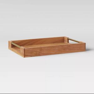 Plateau de service en bois, idéal pour les maisons au style bohème moderne ou rustique, complétant divers styles de décoration. - Product Image 4