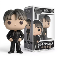 Figurine d'idole Kpop personnalisée, sweat à capuche décontracté, figurine vinyle de collection avec microphone, coffret cadeau pour fans, présentoir de vente au détail, marchandises en gros