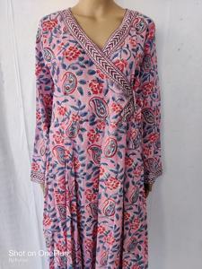 Top Selling Customized V Neck Maxi <b>Dresses</b> for Women Casual <b>Short</b>/Long Sleeves with Free Size Classic Sets - Product Image 4