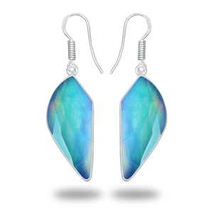 Pendientes de Ópalo Aurora de Moda, Pendientes de Plata de Lujo para Mujer, Joyería de Alta Calidad al por Mayor - Product Image 5