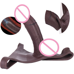 Sous-vêtements pour homme en silicone noir doux à texture différente, très vendus, pour une vie sexuelle en couple - Product Image 1