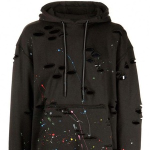 Sweat à capuche oversize professionnel pour homme, effet vieilli, avec logo personnalisé brodé et imprimé, en molleton 100% coton respirant, collection hiver - Product Image 5