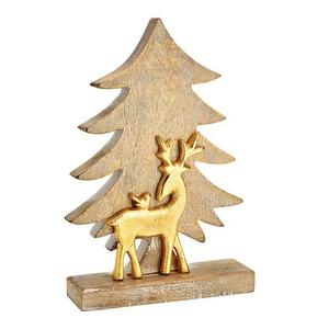Metal Deer Sculpture for Christmas Decoration Home and Hotels Tabletop Aluminum Deer <b>Statue</b> on Wooden Base Hot Sale Sculpture - Product Image 4
