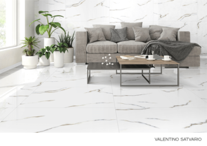 Finition brillante moderne 60x120cm 600x1200mm Borghini Carreaux de sol en porcelaine émaillée blanche Dernière collection de carreaux GVT PGVT - Product Image 4