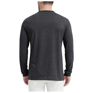 2024 <b>Men's</b> Casual Basic <b>Henley</b> <b>Shirt</b> Slim Fit Custom Front logo Cotton T-<b>Shirts</b> Custom Color Long Sleeve <b>Henley</b> t <b>Shirt</b> - Product Image 2
