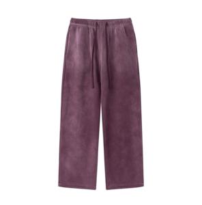 Pantalons de survêtement surdimensionnés et lourds, lavage à l'acide personnalisé, ample, 380 g/m², uni, personnalisé, jambes larges, pantalons de survêtement pour hommes - Product Image 5