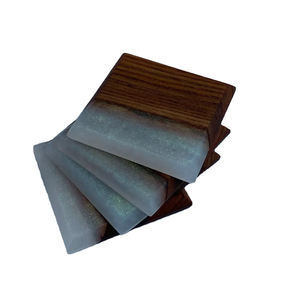 Posavasos de madera de acacia y resina para posavasos de té y posavasos de diseño para productos de venta caliente que sirven para uso - Product Image 5
