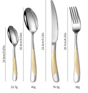 Nouvel arrivage Ensemble de couverts de luxe en acier inoxydable pour la maison, le mariage ou la cuisine Cadeau de nouvel an parfait - Product Image 3