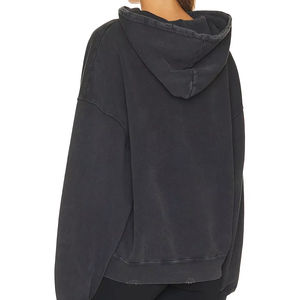 Nouvel arrivage de sweats à capuche en polaire surdimensionnés décontractés de couleur unie pour hommes avec manches longues respirantes style délavé au soleil - Product Image 3