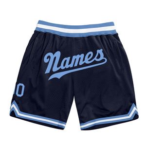 Industrie Direct Engro Sportswear Basketball <b>Shorts</b> Custom Navy Light Blue-<b>White</b> Authentic Throwback Basketball <b>Shorts</b> - Product Image 1