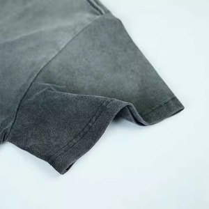 เสื้อยืดผู้ชายลายสีทึบสองชั้นแขนสั้นลำลองเสื้อเชิ้ตคุณภาพสูง220gsm เสื้อผ้าผู้ชายจำนวนมากสำหรับฤดูร้อน - Product Image 2