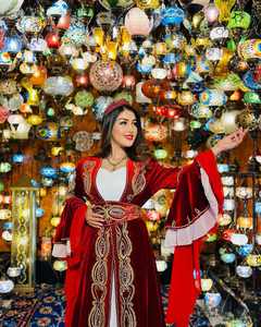 Venta al por mayor tradicional marroquí caftán vestido de novia para las mujeres y las niñas musulmán accesorio de ropa inspirado en Turquía - Product Image 5