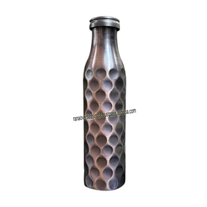 Huge Demand Hand Hammered Pure Copper <b>Water</b> <b>Bottle</b> Increase Your <b>Water</b> Consumption and Experience Immediate Health Benefits - Product Image 3