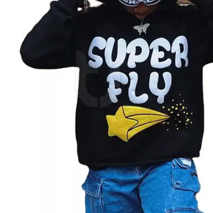 Sudaderas con Capucha de Algodón 100% para Hombre, Hechas en Pakistán, de Alta Calidad, Modernas, con Estampado Puff, 330g, Color en Contraste, Teñido Liso, Estilo Urbano - Product Image 6