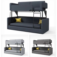 Multifunktion ales Klapp sofa mit hohen und niedrigen Etagen betten Weiches Metall bett ausziehbar und faltbar für Arbeits zimmer und Schlafzimmer