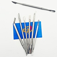 Ensemble de repousse-cuticules et nettoyeurs de haute qualité, durables et réutilisables, double extrémité, en acier inoxydable argenté, outils de manucure