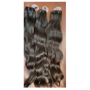 Extensiones de Cabello Humano Remy Indio de Alta Calidad, 20 Pulgadas, Color Natural, Doble Trama, Listas para Permanente, Aptas para Todos los Colores - Product Image 1