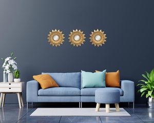 Miroir mural décoratif en métal feuillu de haute qualité pour la décoration de la maison et du bureau pour l'exportation en vrac - Product Image 4