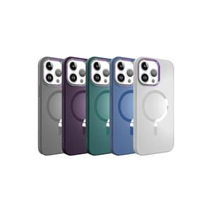 Coque de protection en silicone bleu Sierra Netzy SAFRA Style pour iPhone 14 Pro Max compatible avec la recharge sans fil MagSafe, avec finition électrolytique spéciale - Product Image 2