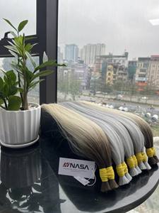 Extensiones de cabello a granel rubio ceniza colores 28 pulgadas 100% cabello virgen vietnamita de alta calidad - Product Image 4