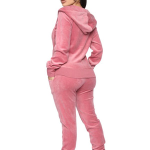 Conjunto Deportivo Personalizado para Mujer, Chaqueta con Capucha de Forro Polar Transpirable y Pantalones Deportivos con Cintura Elástica, para Invierno, Deportes, Jogging - Product Image 2