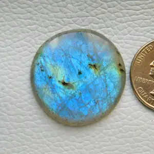 GIA Certified 30mm Blue Labradorite Pendant <b>Necklace</b> Natural Quartz <b>Crystal</b> Pear Shape Cabochon Loose Gemstones Jewelry - Product Image 1