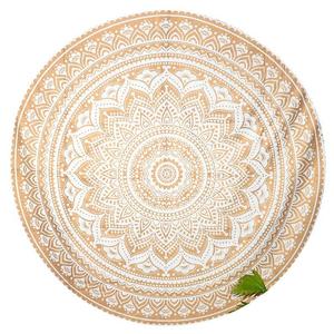 Indian Style Mandala Pattern 100% Pure Cotton Woven <b>Round</b> <b>Tablecloths</b> for Kitchen Dining Wedding Eco-Friendly Reusable - Product Image 4