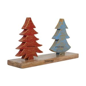 Juego de adornos de vacaciones decorativos de árboles de Navidad hechos a mano de mesa multicolor para decoración festiva del hogar y la Oficina - Product Image 1