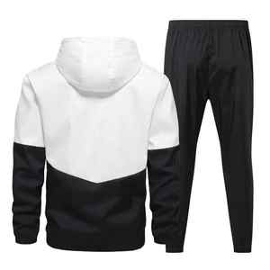 Conjunto de joggers de invierno ajustados de alta calidad, conjunto de pantalones apilados y Sudadera con capucha para hombre - Product Image 1