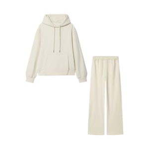 Ensemble sweat à capuche brodé et pantalon de jogging à taille élastique pour homme, couleur unie, coupe régulière, respirant, collection Hiver 2026 - Product Image 4