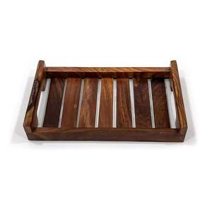 ถาดไม้สี่เหลี่ยมดีไซน์ไม่เหมือนใครและเรียบใช้ในร้านอาหารของโรงแรมในหลากหลายรูปแบบ - Product Image 6