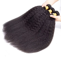 Extensions de cheveux humains vierges Remy péruviens bruts, tissage lisse Yaki à texture grossière, type de cheveux indiens pour femmes