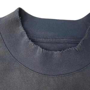 OEM Service <b>Acid</b> Washed Terry Fabric High Quality Men's <b>Drop</b> Shoulder Custom Oversized Breathable Distressed T-Shirts - Product Image 3