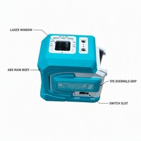 Coque supérieure en plastique ABS TPE surmoulée pour niveau laser 12 lignes, pièce d'instrument moulée par injection en deux phases
