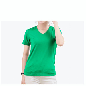 T-shirt en coton/polyester pour femmes, couleur unie plus de 70, bon prix et quantité minimale de commande et meilleur prix, fabriqué au Vietnam - Product Image 5