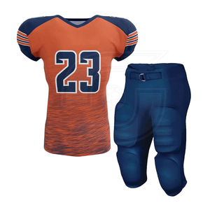 Venta al por mayor de uniformes de fútbol americano con logotipo impreso personalizado camisetas transpirables para jóvenes adultos XL de talla grande diseñado - Product Image 1